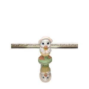Adorable Vintage Easter Girl Duck Figurine with Hat, Porcelain, Spring Duck